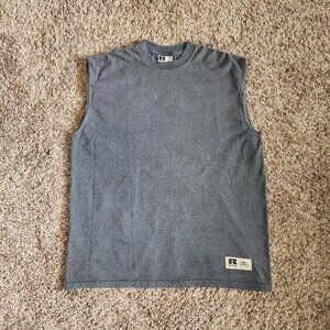 Russell Athletic Sleeveless Muscle Tank Top Shirt Gray Sportswear Gym